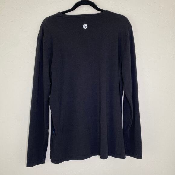 Solbari Black UPF 50+ Long Sleeve T-Shirt with Thumb Holes Size Large - Picture 8 of 9